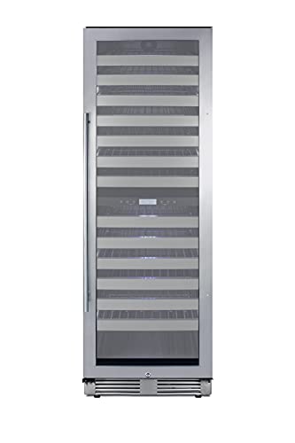 Summit 24” Wine Cellar, 163 Bottle Capacity, Dual Zone Wine Cellar, Stainless Steel - SWCP2163