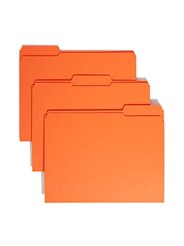 Smead File Folder, Reinforced 1/3-Cut Tab, Letter Size, Orange, 100 per Box (12534)