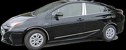 QAA is Compatible with 2016-2020 Toyota Prius 8 Piece Stainless Pillar Post Trim PP16137