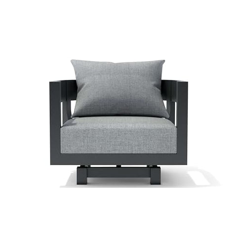 Anderson Teak Coronado Aluminum Swivel Armchair (Cast Slate)