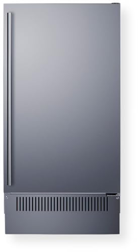 Summit 18" Clear Ice Maker, 60 lb. Production Capacity, 3 Ice Cube Size Options, Stainless Steel - BIM182