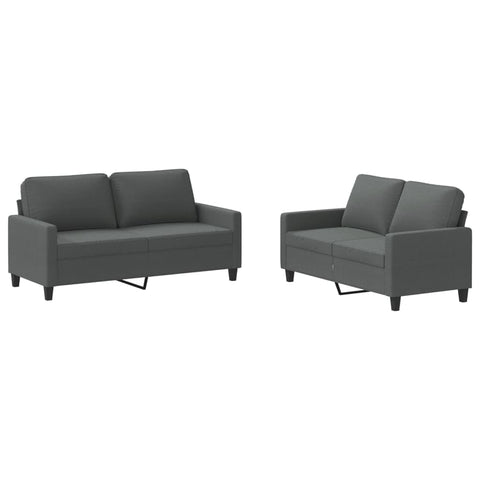 vidaXL Sofa Set Dark Grey 100% Polyester Fabric, Metal, Textilene, Plywood