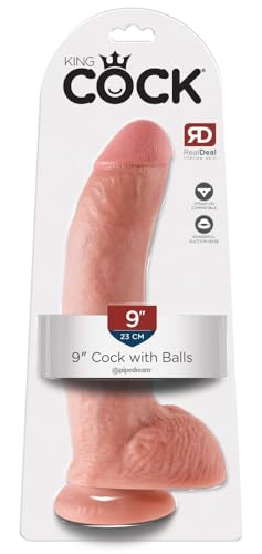 Pipedream King Cock with Balls, Flesh, 9 Inch