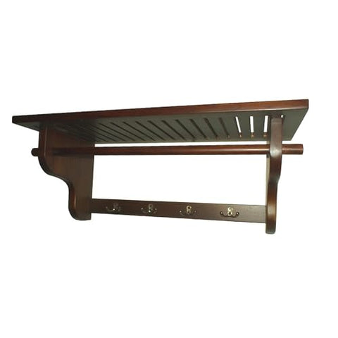 D-Art Collection Wall Hanger (Hat Rack/Coat Rack) in Solid Mahogany Wood
