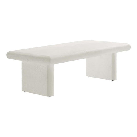 Modway EEI-6578-WHI Relic Concrete Textured Coffee Table, White