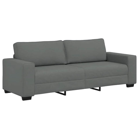 vidaXL 3-Seater Sofa - Dark Gray Fabric Couch for Living Room/Office - 70.9" Wide, Polyester Upholstery with Wooden/Metal Frame, Spacious Armrests