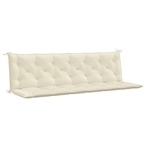 vidaXL Garden Bench Cushions - Set of 2, Cream White, 78.7"x19.7"x2.8", Durable Oxford Fabric, Comfortable Hollow Fiber Filling, Easy-Tie Ropes, Outdoor Seating