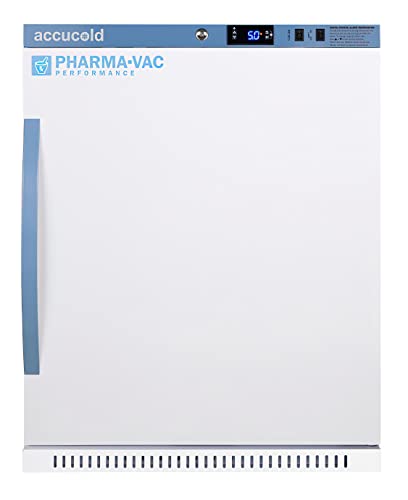 Accucold ARS62PVBIADADR Vaccine Refrigerator, ADA Compliant, 6 Cu.Ft Capacity, Removable Drawers, Factory-installed Lock, Interior LED Lighting, Self-closing Door, Adjustable Temperature, Door Alarm