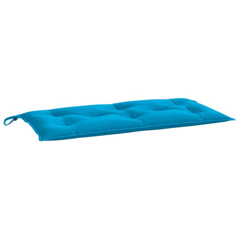 vidaXL Garden Bench Cushion Light Blue - 39.4"x19.7" Oxford Fabric, Hollow Fiber Filled Outdoor/Indoor Seating Pad with Non-Slip Ties, Water-