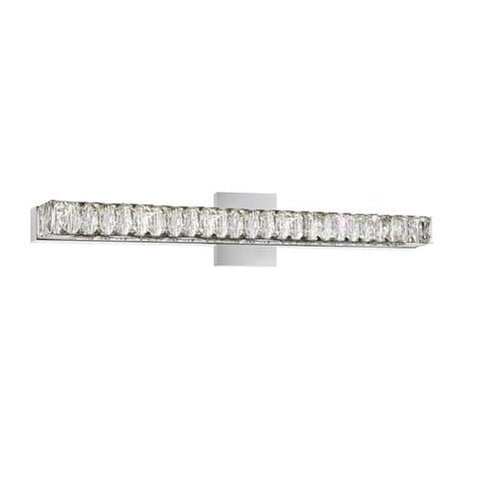 CWI Lighting Milan Integrated LED 24in Chrome Vanity Light - Bathrooms Powder Rooms Dressing Rooms