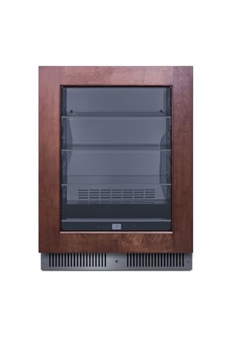 24inch wide premium built-in undercounter beverage center with panel-ready glass door