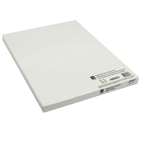 C-Line Transparency Film for Inkjet Printers, Clear, 8.5 x 11 Inches, 20 Sheets per Box (60937)