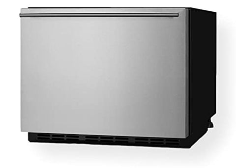 Summit 21.5” Single Drawer Refrigerator, Indoor or Outdoor Refrigerator, 1.6 cu.ft. Capacity, Stainless Steel, Panel Ready Capable*- FF1DSS (*Panels not included)