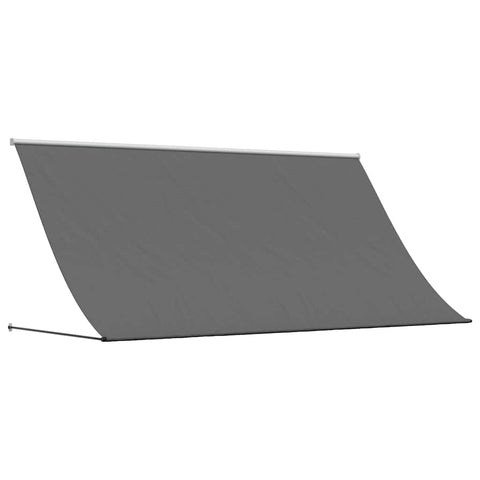 vidaXL Retractable Awning-Anthracite 118.1""x59.1"", UV-Resistant Fabric, Steel Frame, Manual Patio Sunshade for Outdoor Spaces, 368754