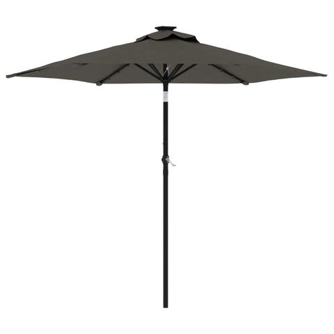 vidaXL Garden Parasol 88.6"x88.6" Steel Pole Adjustable Tilt Crank - Anthracite