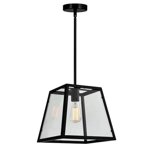 CWI Lighting 36'' Black Rustic Down Chandelier for Dining Room, Kitchen Island, Bar – LED Compatible 5-Light with E26 Bulb Base
