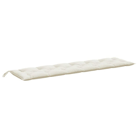 vidaXL Garden Bench Cushion - Non-Slip Outdoor Seat Pad - Cream Polyester Fabric, Soft Hollow Fiber Filling, 78.7"x19.7"x2.8" - Suitable for Garden, Patio, Indoor Use