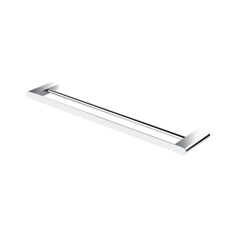 Oakestry Aqua Chiaro 24 Inch Wall Mounted Double Towel Bar Stainless Steel Bathroom Accessory Sleek Space Saving Polished Finish Rust Resistant Easy Installation for Home and Hotel Use