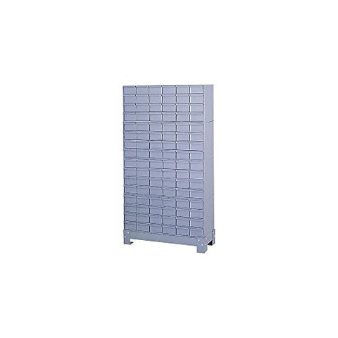 96 Drawers 12-1/4 Inch Deep Steel Construction For Small Part Storage Gray