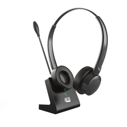 Adesso Xtream P400 Wireless Multimedia Headset with Charging Dock - Bluetooth 5.0, 14Hrs Talk & Listen Time