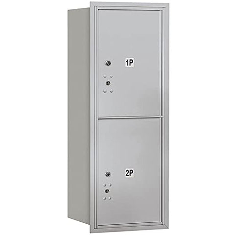 Salsbury Industries 3710S-2PARU 4C Horizontal Mailbox, Aluminum