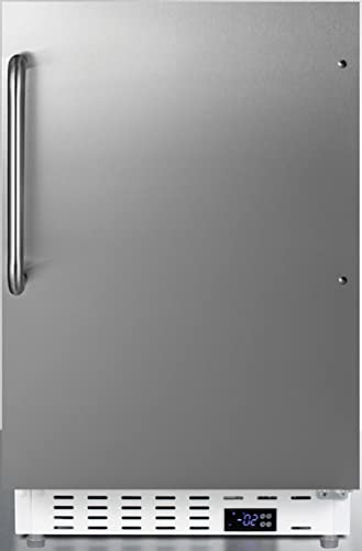 Summit Appliance ALFZ36CSS Built-in Undercounter ADA Compliant Residential All-Freezer with Stainless Steel Cabinet, Towel Bar Handle, Door Storage, Adjustable Thermostat and Manual Defrost