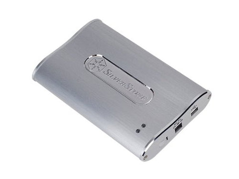 Silverstone MS02S All-Aluminum 2.5-inch USB 2.0 External Hard Drive Enclosure Silver, SST-MS02S