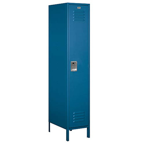 Salsbury Industries 18-51161BL-U 18" Single Tier Standard, 1 Wide x 6 Feet High x 21 Inches Deep, Unassembled Metal Locker, Blue