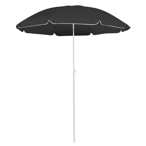 Oakestry Luxury Garden Patio Umbrella Anthracite Outdoor Parasol UV Resistant Polyester Canopy with Strong Steel Pole Durable Sun Shade for Deck Balcony Poolside Seating