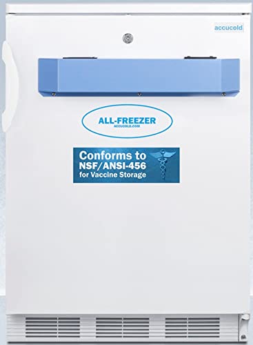 Summit Appliance VT65MLVAC456ADA Built-in Undercounter ADA Height -30ºC All-Freezer Certified to NSF/ANSI 456 for Vaccine Storage with NIST Calibrated Thermomter/Alarm, Manual Defrost