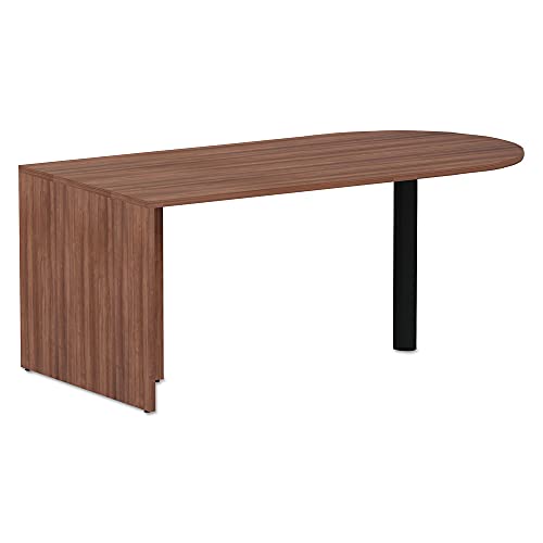 Alera Valencia Series D-Top Desk 71 inch X 29.5 inch X 29.5 inch Modern Walnut