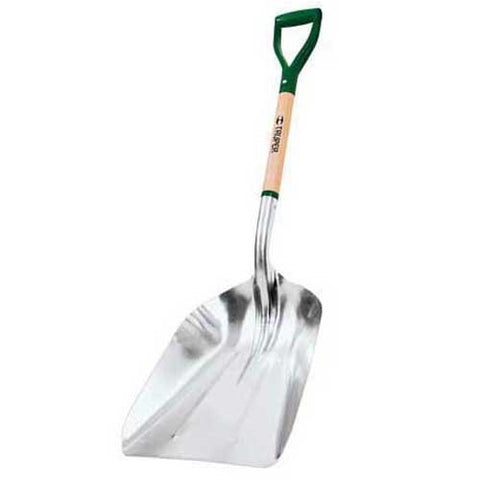Truper 31290 Tru Tough Aluminum Scoop No.10, D-Handle, 27-Inch