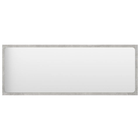 vidaXL Modern Engineered Wood Bathroom Mirror, Durable and Easy Clean, Perfect Accent Piece – Concrete Gray, 39.4"x0.6"x14.6"