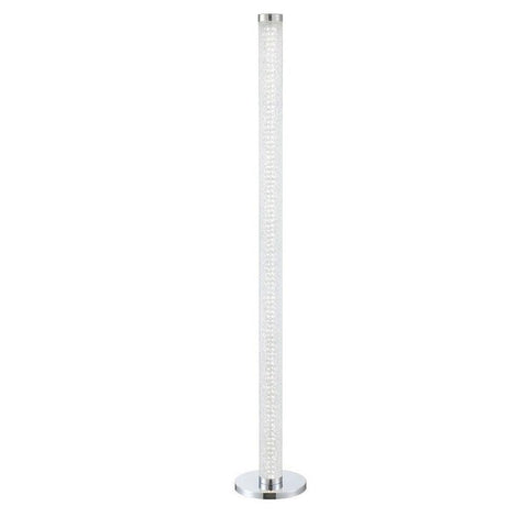 Lite Source Quilla 63 3/4" Chrome and Glass LED Touch Floor Lamp