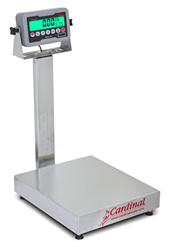 Cardinal & Detecto EB-60-185B 16 x 14 in. 60 lbs Stainless Steel 185B Indicator Electronic Bench Scale
