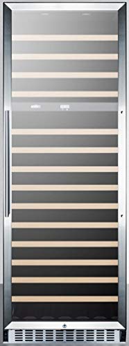 Summit SWC3066B 30"" Built-In Undercounter Dual Zone Wine Cooler with 66 Bottle Capacity in Stainless Steel