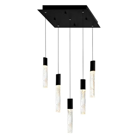 CWI Lighting 12'' Modern Black Integrated LED Mini Pendant for Kitchen Island, Dining Area, or Foyer – BACL Certified with 3-Year Warranty