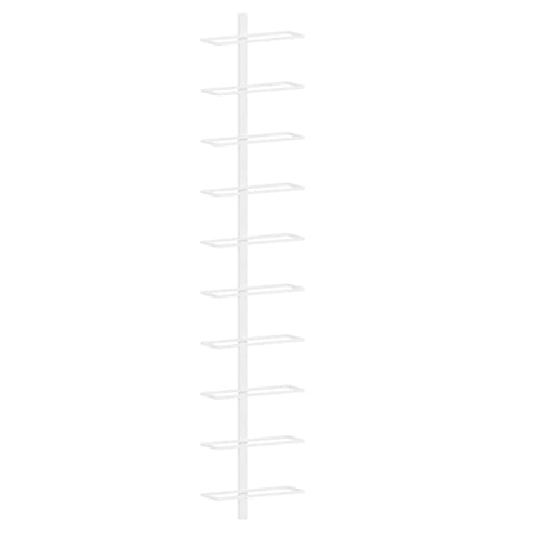 vidaXL Wall-Mounted Wine Rack for 10 Bottles, Hanging Wine Bottle Holder, Wine Shelf Rack for Home Kitchen Pantry Bar, White Metal