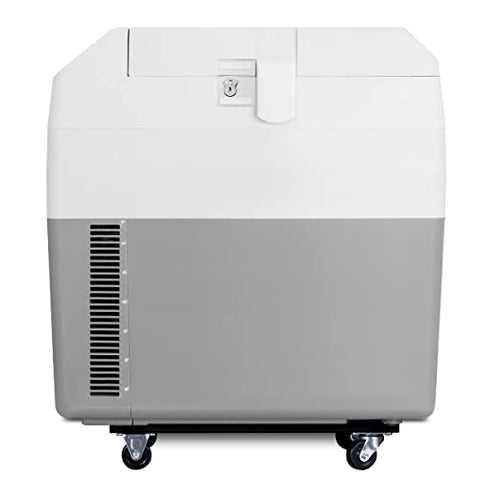 Summit Appliance SPRF36M2 Portable 12V/24V Medical Cooler Capable of Operating as Refrigerator (2-8°C) or Freezer (-15°C) with Factory-Installed Lock, Strap Handle, and Four Pre-Installed Wheels