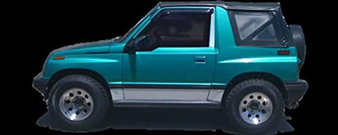QAA is Compatible with 1989-1998 Suzuki Sidekick 2 Piece Stainless Pillar Post Trim PP89375