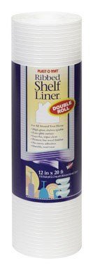 Warp's Plast-O-Mat 20 ft. L x 12 in. W White Non Adhesive Ribbed Shelf Liner