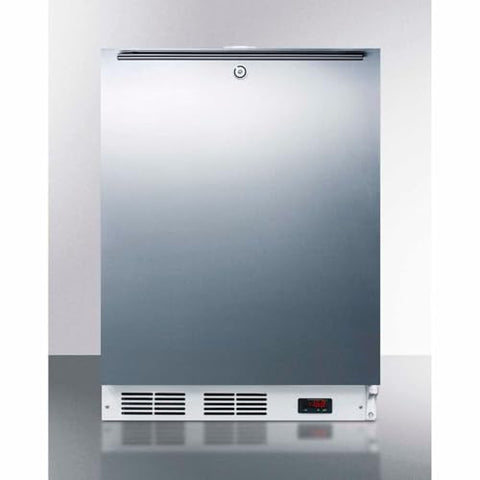 ACCUCOLD 24" Refrigerator, Peak24, Built-In Fridge, Undercounter, 5.5 cu.ft. Capacity, ADA Compliant, Stainless Steel- FF6BKBI7SSTBADA