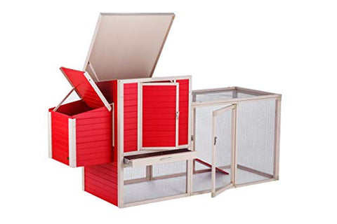 New Age Pet ECOFLEX Sonoma Chicken Coop in Red and Maple