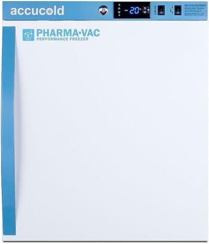 Accucold 19” Freezer, 1.4 cu.ft. Capacity, Pharmacy, Medication, Vaccine, Undercounter, Freestanding, -30°C to -10ºC Storage, White - AFZ1PV