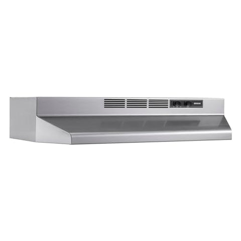 Broan-NuTone 4130SF Fingerprint Resistant Ductless Under-Cabinet Range Hood, 30-Inch, Stainless Finish with Print Guard