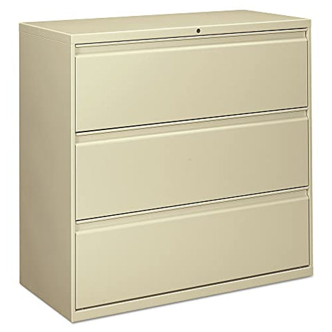 Lateral File 3 Legal/Letter/A4/A5-Size File Drawers Putty 42 inch x 18.63 inch x 40.25 inch