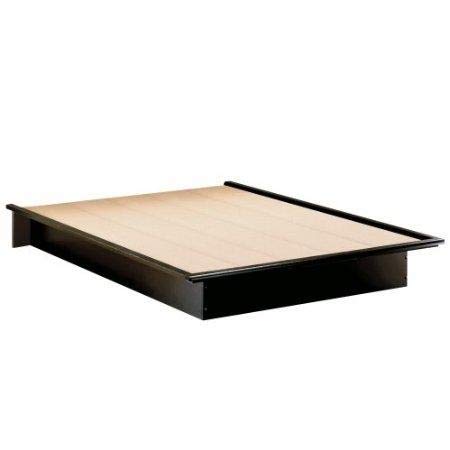 FastFurnishings Full Size Contemporary Platform Bed in Black Finish