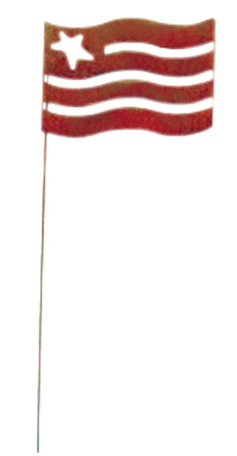 Flag - Rusted Garden Stake Small