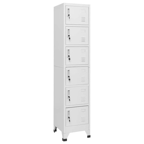 vidaXL Locker Cabinet Light Gray 15"x15.7"x70.9" Steel