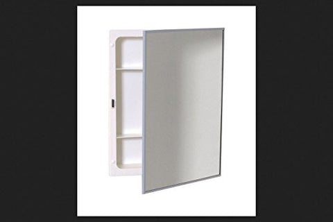 Zenith Products X311 Stainless Steel Frame Swing Door Medicine Cabinet, Surface or Recess Mount, 16.13" x 20.13" x 4"